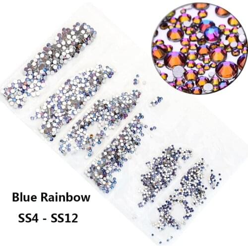 30 Colors 1580pcs ss4-ss12 Nail Art Glass Multi-size Nail Crystal Rhinestone Nail Art Decorations Crystals Strass Charms