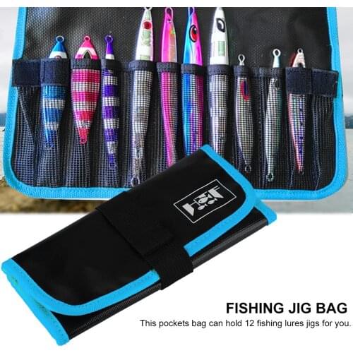 30cm Lure iron plate lead fish storage bag reel type iron plate bag waterproof convenient foldable lead fish bag Lure bait bag