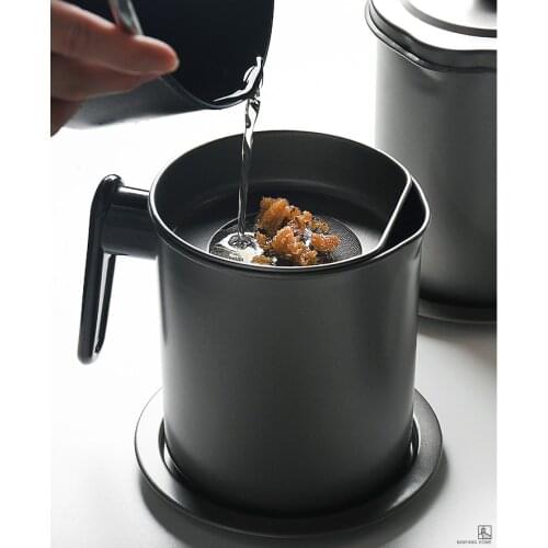 304 Stainless Steel Lard Tank Large Capacity Storage Tank Kitchen Household Cooking Oil bottle Filter Residue Tank