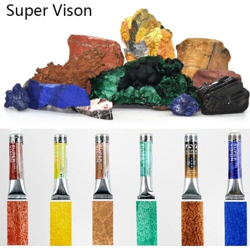 Super Vision Real Natural Mineral Watercolor Tube 8ML Master Water Color Paint For Painting Artist Art Suppliers