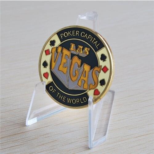 Free shipping 2pcs/lot,LAS VEGAS POKER CAPITAL OF THE WORLD CARD PROTECTOR GUARD GOLD PLATED COIN TOKEN