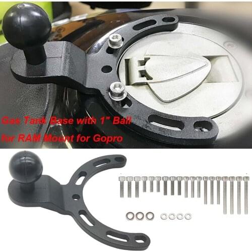 Big&Small Gas Tank Base with 1 inch/25mm Ball for Ram Mount for Gopro Action Camera and Smartphones Accessories