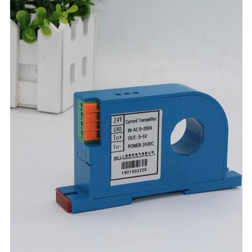 CJ-ACI perforation AC 0-200A ampere sensor Current Transmitter 0-5V output 200A Perforated ac ampere signal transducer