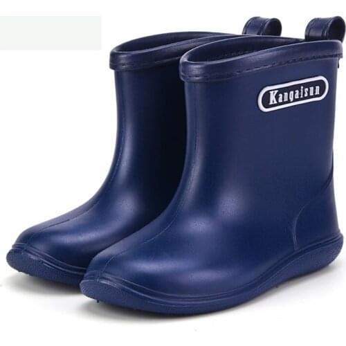 Childrens Rain Boots 2020 Fashion Classic New PVC Color Real Water Non-Slip Waterproof Boots