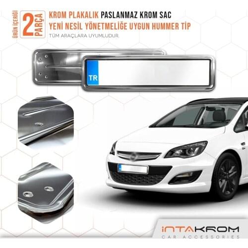 For Opel Astra Chrome Plates Of Hummer type 2 PCs Chrome Styling Accessories Car Outdoor Track Modified Designed Stainless steel