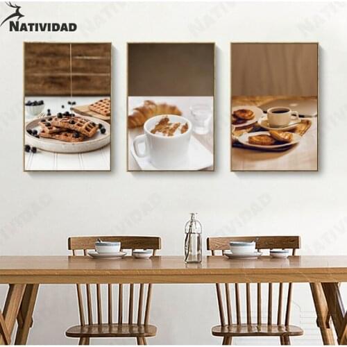 Exquisite Breakfast Food Pictures Wall Posters Kitchen Restaurant Wall Decoration Art Canvas Painting Wall Art Home Decoration