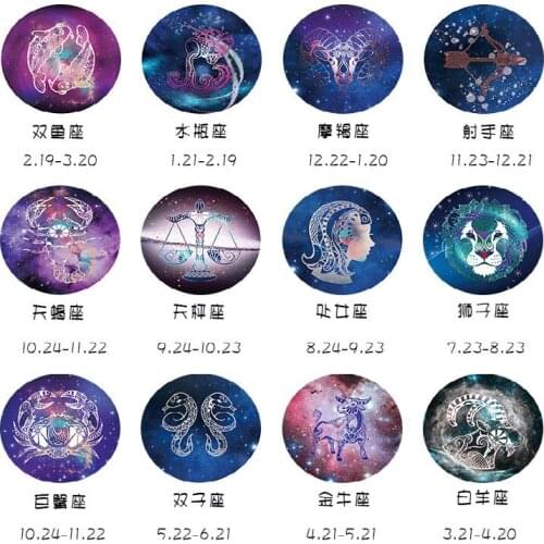 Round Carpet Constellation Astrolabe Printed Soft Carpets for Living Room Anti-slip Rug Chair Floor Mat for Home Decor Kids Room