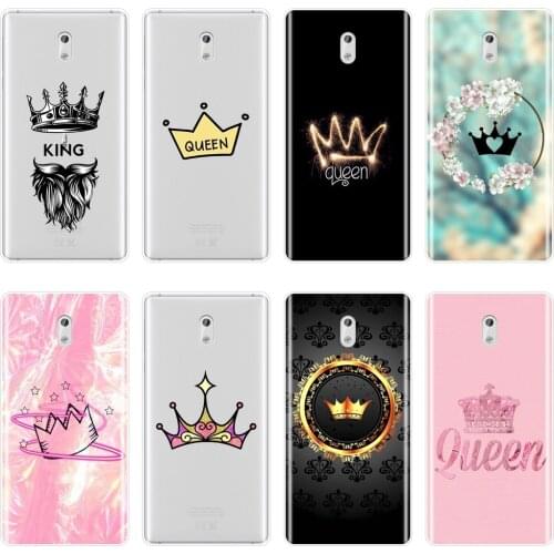 Cool Aesthetic Luxury King And Queen Crown Back Cover For Nokia 7 Plus X6 Soft Silicone Case For Nokia 8 6 5 3 2 1 Phone Case