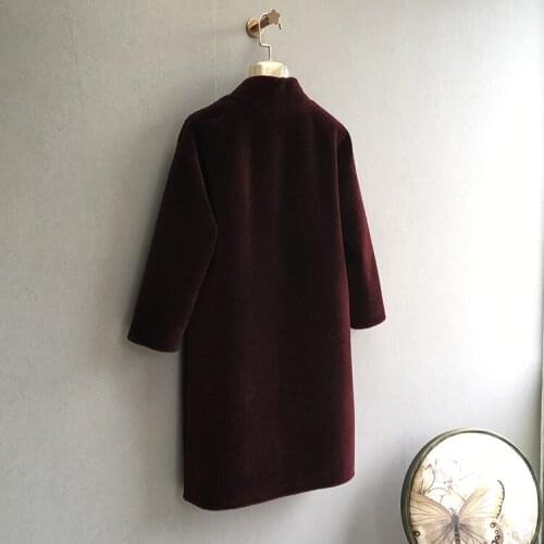 Plus Size Real Fur Wool Coat Women Winter Jacket Women Sheep Shearing Clothes Stand Collar Korean 5xl Abrigo Mujer KJ543