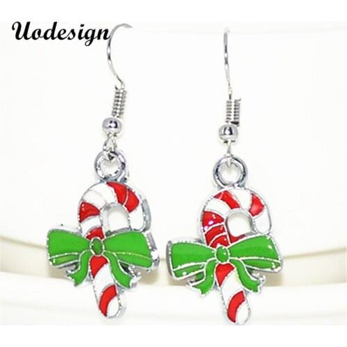 Fashion Women Christmas Tree Earrings Enamel Santa Claus Snowman Snowflake Boots Moon Lovely Bell Xmas Jewelry Gifts New Year