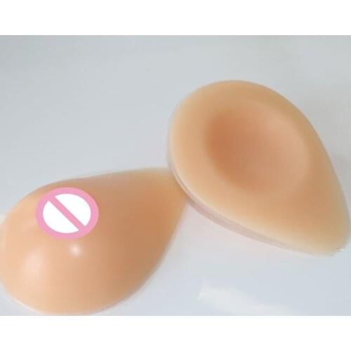 New 300-1400g/pair Bras Silicone Breast Forms Triangle Teardrop-shaped Shemale Transgender Artificial Prosthesis Breast Petals