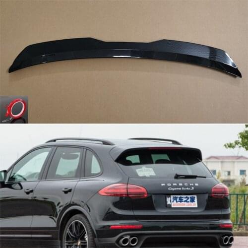 Use For Porsche Cayenne 2015-20 Roof Spoiler SUV Universal Factory Style Carbon Fiber Look Accessories Body Kit