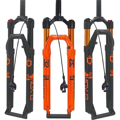Quick Release MTB Bicycle Fork 27.5 29er Inch Straight Magnesium Alloy Air Suspension Mountain Bike Fork Manual/Remote Control