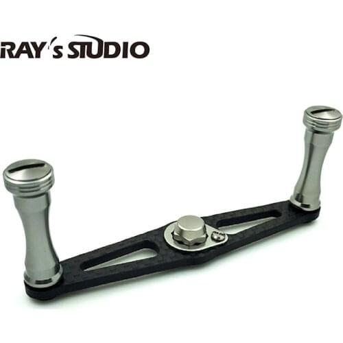 DIY straight carbon crank for fishing reel+ knobs,free shipping