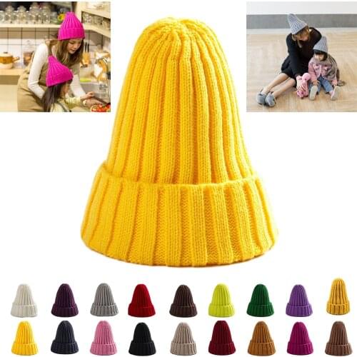 Knitted Baby Beanie Hat for Girl Boy Kids Toddler Child Cap Children Newborn Photography Props Warm Autumn Beanies for Women