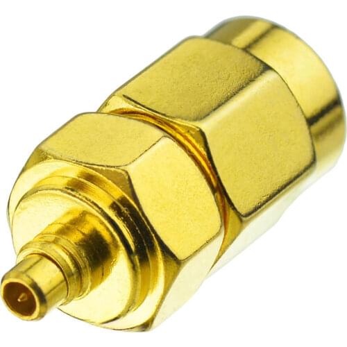 Superbat SMA-MMCX Adapter SMA Plug Male to MMCX Male Plug straight RF Coaxial Adapter Connector