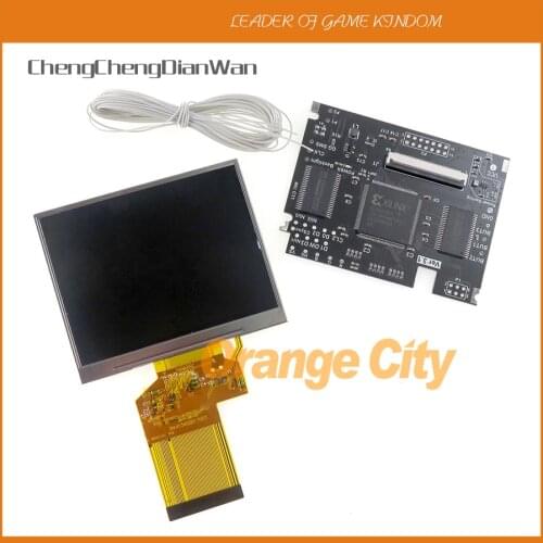 For Sega Game Gear screen lcd display V2 For SEGA Game Gear GG Adjustable Brightness Support VGA output Mod HighLit LCD Kits