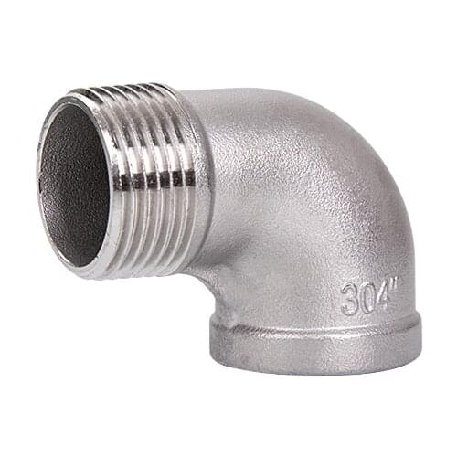 1/8" 1/4" 3/8" 1/2" 3/4" 1" 1-1/4" 1-1/2" NPT Female To Male Thread 304 Stainless Steel 90 Degree Elbow Pipe Fitting Connector