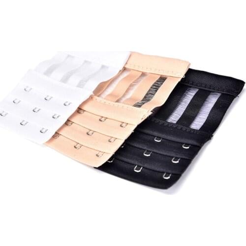 1pc 3 Hooks 3 Rows Adjustable Belt Buckle Available Useful Ladies Bra Extenders Strap Extension Multi Color About 9.5cm x 6 cm