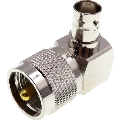 1pcs UHF/BNC-JKW Ultra High Frequency Male Head Turn to BNC Famale Head Plug Connector Bend 90 Degree Copper RF Adaptor