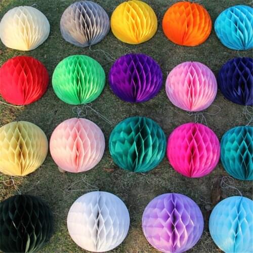 100pcs 4"(10cm) Tissue Paper Honeycomb Balls Flowers Lantern Wholesale-Hanging Baby Bridal Shower Wedding Birthday Party Nursery