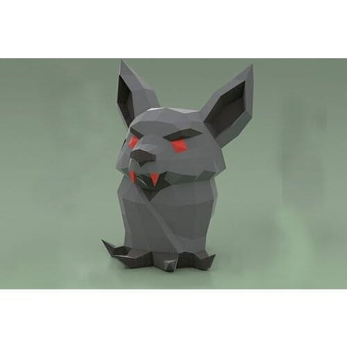 Bat 3D Paper Model Geometry Handmade DIY Paper-cut Home Decoration Ornaments Creative Parent-child Toys