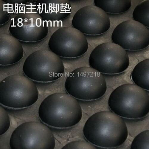 Free shipping 100PCS 18*10mm Black 3M self-adhesive anti slip Silicone rubber feet pads plastic bumper damper shock absorber