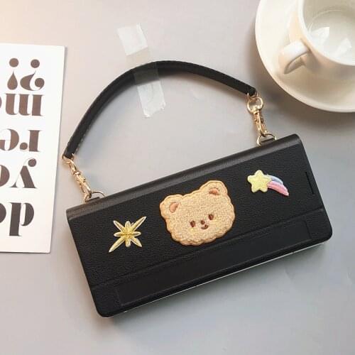 Flip Case for Huawei Mate X2 Cover Cute Bear Cartoon Portable Protective Sleeve for Huawei Mate X2 Etui Fundas Capa for MateX2