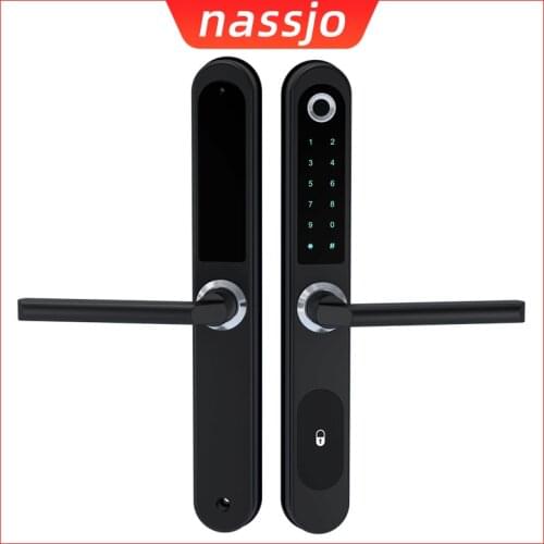 Nassjo Door Lock Smart Safe Digital Lock Biometric Fingerprint Lock Outdoor Fingerprint Password Key IC Card Mobile App Unlock