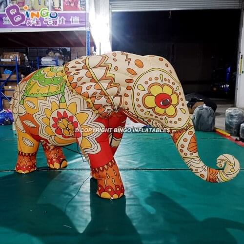 Customized 3X1.6 Meters Party Supplies Inflatable Colorful Elephant Replica for Decoration Toys BG-C0550