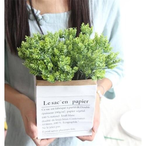 Artificial Plants Fake Plant Decorate Flowers Simulation Green Grass For Wedding Home Garden Plastic Plant Artificial Grass