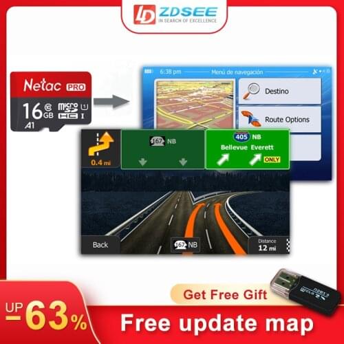 GPS map micro SD cards 32GB for windows / Android system New latest Map free update for Gps Navigation Europe/Russia/spain etc
