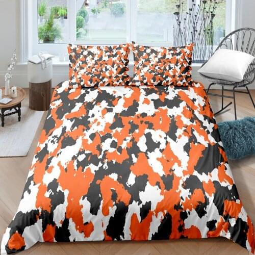 3D Print Duvet Cover Sets Dropshipping 2/3pcs (Single1Pillowcase) Cool Boy Girl Kid Adult Camouflage With Pillowcase Multicolor