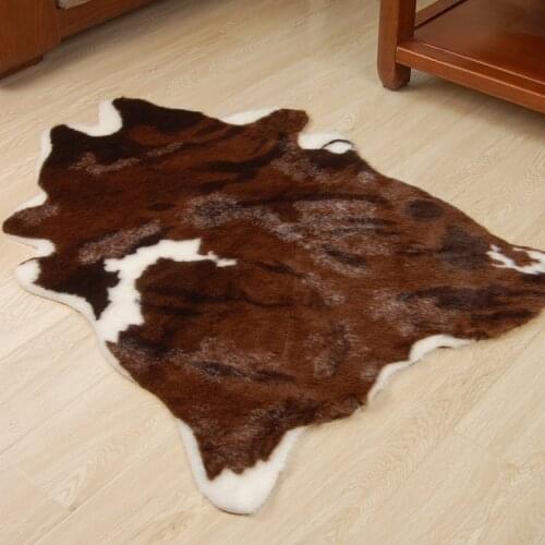 Cow Style Carpets For Living Room Bedroom Kid Room Rugs Home Carpet Floor Door Mat Decor Imitation leather Fashion Area Rugs Mat