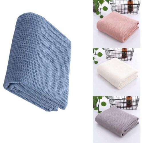 Hot Cotton Honeycomb Effect Washable Soft Bed Chair Blanket Cover Throw over Large Decorative Sofa