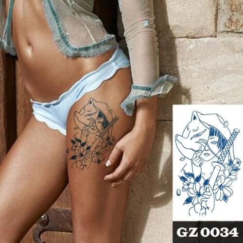 1Pcs Juice Girl Mask Tattoos Body Art Waterproof Temporary Tattoo Sticker For Men Women