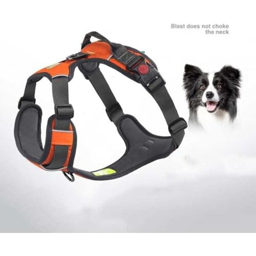Nylon Dog Harness Big Vest Hondentuigjes Kleine Hond Labrador Retriever No Pull Adjustable Safety Vehicular Lead Walking Running