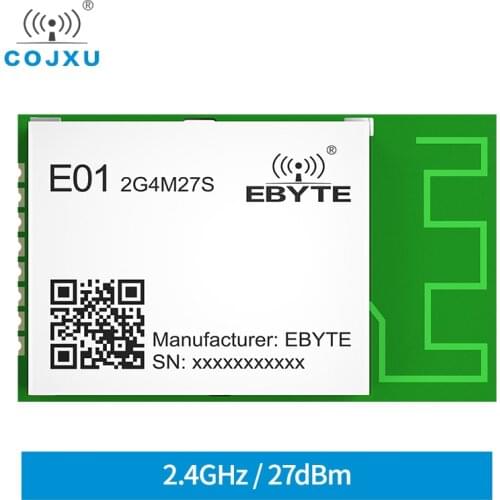 Nordic nRF24L01P 2.4GHz 27dBm 500mw 2200m Range PCB Antenna SMD SPI RF Module cojxu E01-2G4M27S Wireless Transmitter Receiver