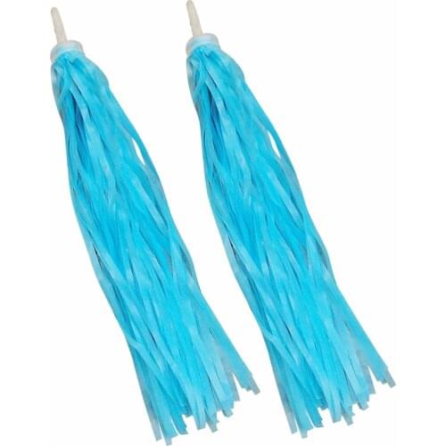 New 1Pair Bike Handle Grips Decoration Bicycle Handlebar Tassel PE Streamers Tricycle Kids Girls Scooter Handlebar Grips Tassels