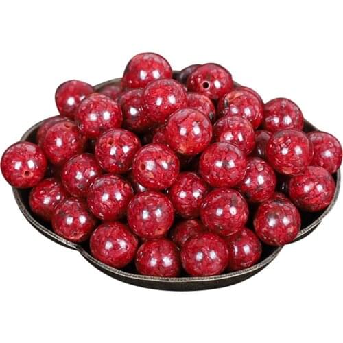 Wholesale High-purity Original Ore Purple Sand Natural Cinnabar Bracelets Round Beads DIY Bracelet Accessories Fashion Jewelry