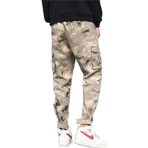 Autumn and winter camouflage work pants mens loose-fitting large-size tide brand toned work pants desert casual long pants