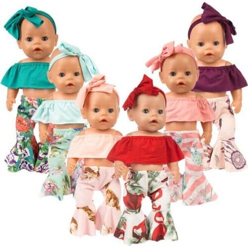 Leisure Shawl Set Doll clothes Fit For born baby 43cm Doll Clothes Doll Accessories For 17inch Baby Doll