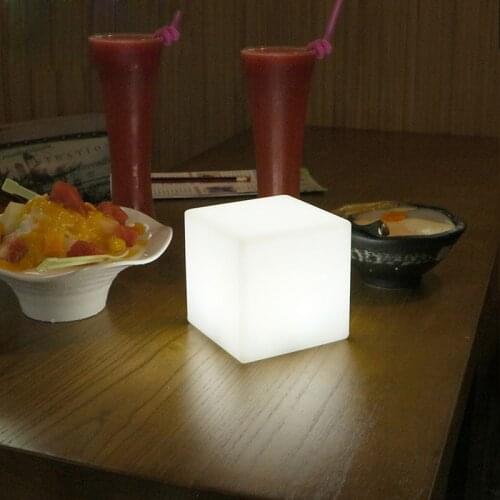 LED Cube Table Lamp Children’s Favorite Luminous Cube Outdoor Waterproof Rechargeable Night Light Party Decoration Lights