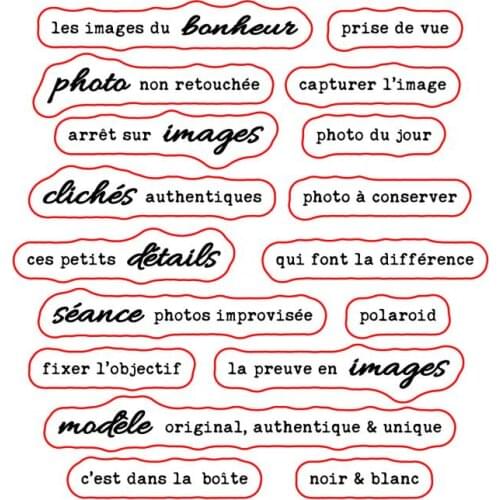 French words Transparent Clear Silicone Stamp/Seal for DIY scrapbooking/photo album Decorative clear stamp sheets B0356