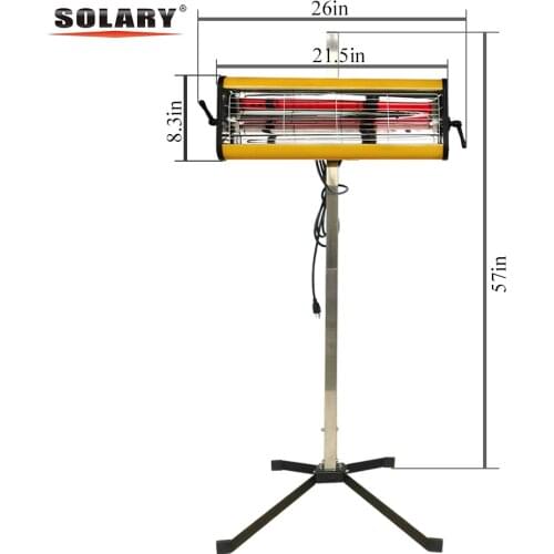 SOLARY Infrared Paint Curing Lamp Heating Light Short Wave Infrared Heater Car Body Paint Car Bodywork Repair Paint Dryer/Stand