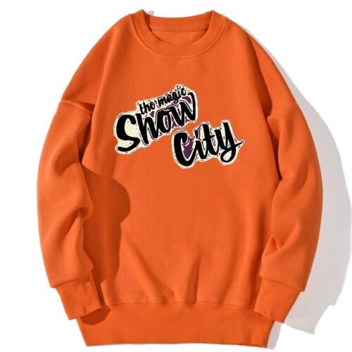 Show City Print Drop shoulders Mens Sweatshirt Long Sleeve Casual Tops Hipster Leisure Pullovers 2020 Autumn Moletom Masculino