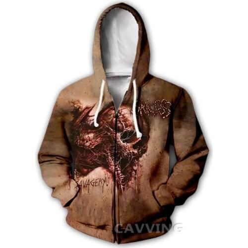 CAVVING 3D Print Skinless Band Zipper Hoodies Zip Up Hooded Sweatshirt Harajuku Hoodie Hip Hop Sweatshirt for Men/women