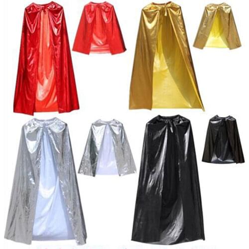 TQTFL Halloween Party Cloak With Collar Child Adult Fancy Dress Unisex Long Grim Reaper Cloak Black Gold Cape Cosplay Costume