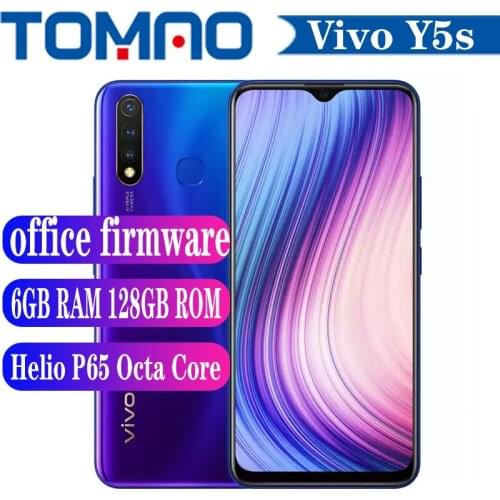 Vivo Y5s Mobile Phone Helio P65 Octa Core 4GB 6GB RAM 128GB ROM 6.53“ 16.0MP 3 Rear Cameras 5000mAh big Battery 18W Dash Charge