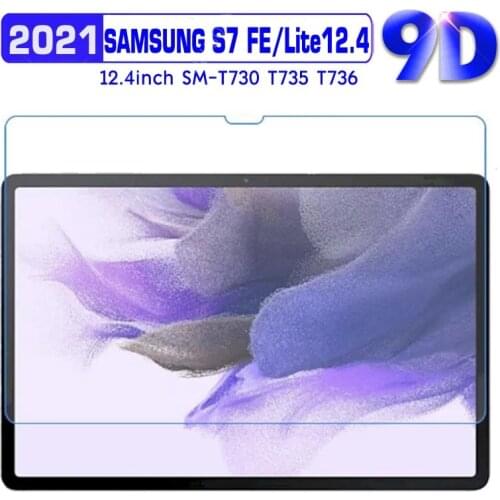 9H Tempered Glass For Samsung Tab S7 FE /Lite 2021 12.4 inch Tablet Screen Protector Flim For Samsung SM-T730 SM-T736B T735 T736